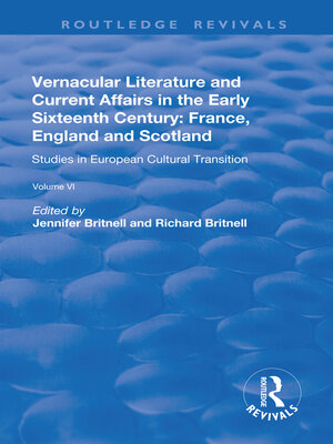 cover image of Vernacular Literature and Current Affairs in the Early Sixteenth Century